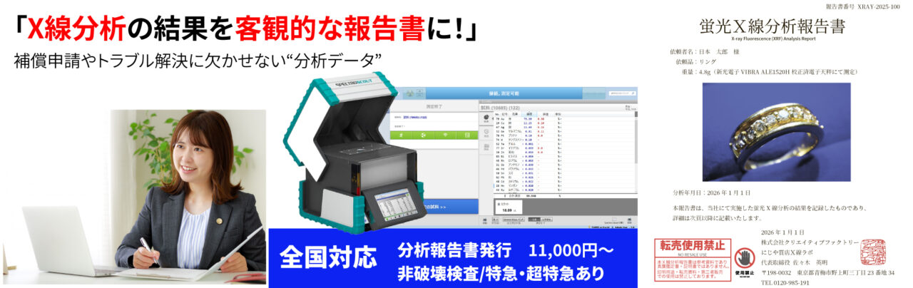 X線分析の結果を公式な証明書に!